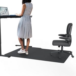 Navaris Tapis Anti-Fatigue Planche D'Équilibre 52,5 X 37,8 X 8 Cm - Travail Debout Bureau Maison - Repose-Pieds Bois Jusqu'à 145 Kg