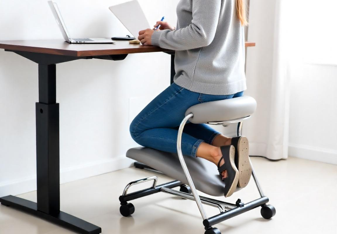 femme assise sur siege assis genoux