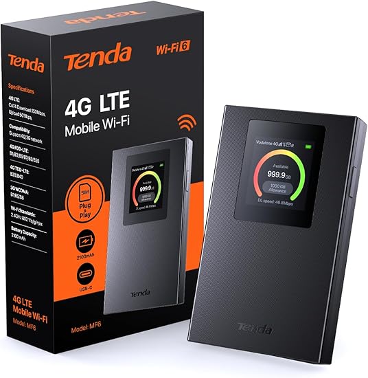 routeur 4g mobile wifi 6 avec batterie rechargeable et compatible avec nano sim