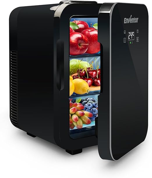 frigo miniature noir avec ecran lcd