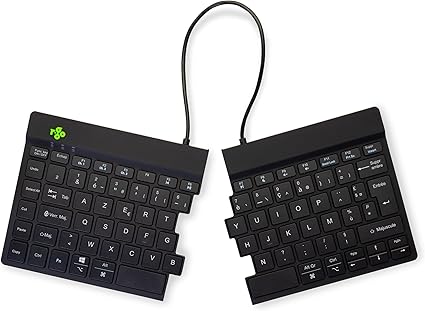 clavier separe en deux bluetooth noir