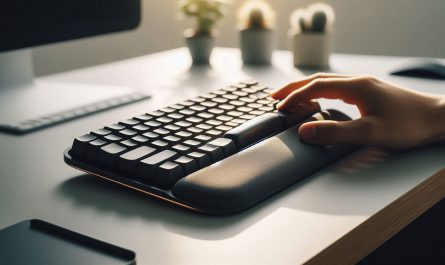 clavier ergonomique avec repose poignet et main