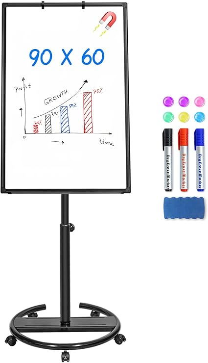 tableau blanc magnetique a roulette transportable
