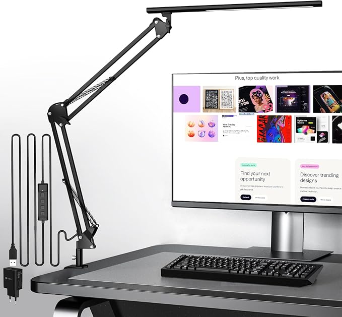 lampe led de bureau avec protection des yeux et luminosite reglable 