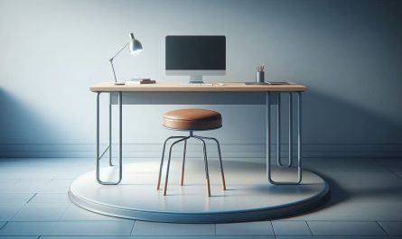 tabouret ergonomique avec bureau moderne