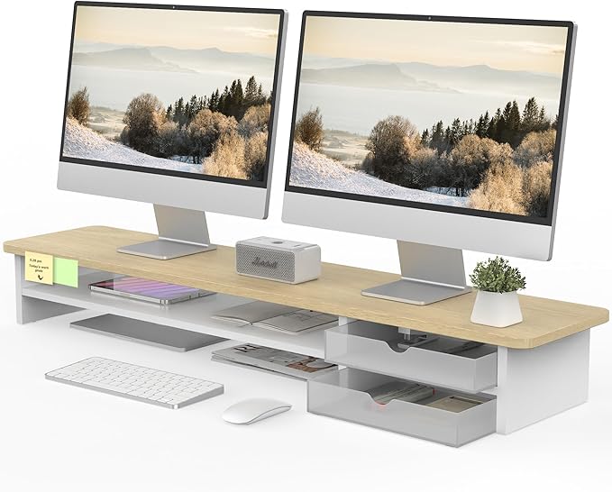 support rehausseur pour double ecran de bureau