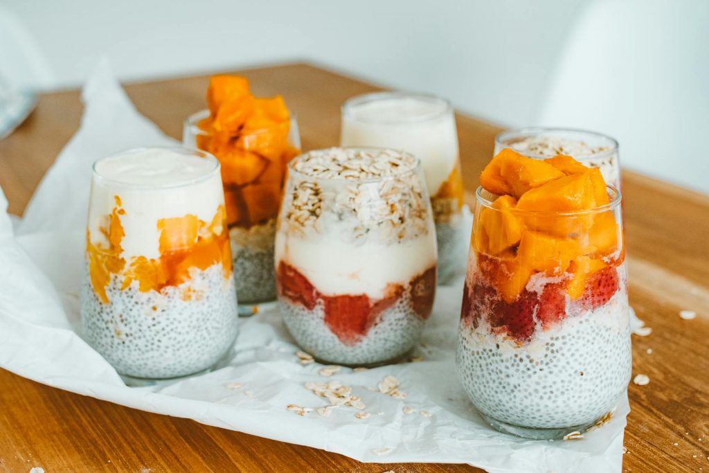 overnight oats sur table
