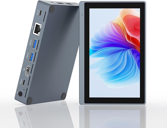 mini pc bureau tour avec batterie et ecran tactile