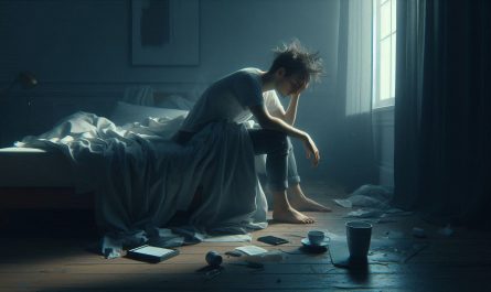 image d un garçon dans lit froid en desordre