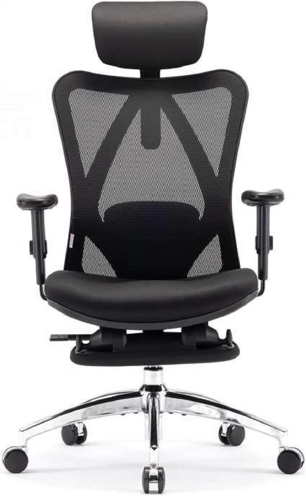 fauteuil ergonomique de bureau avec appuie tete et repose pied